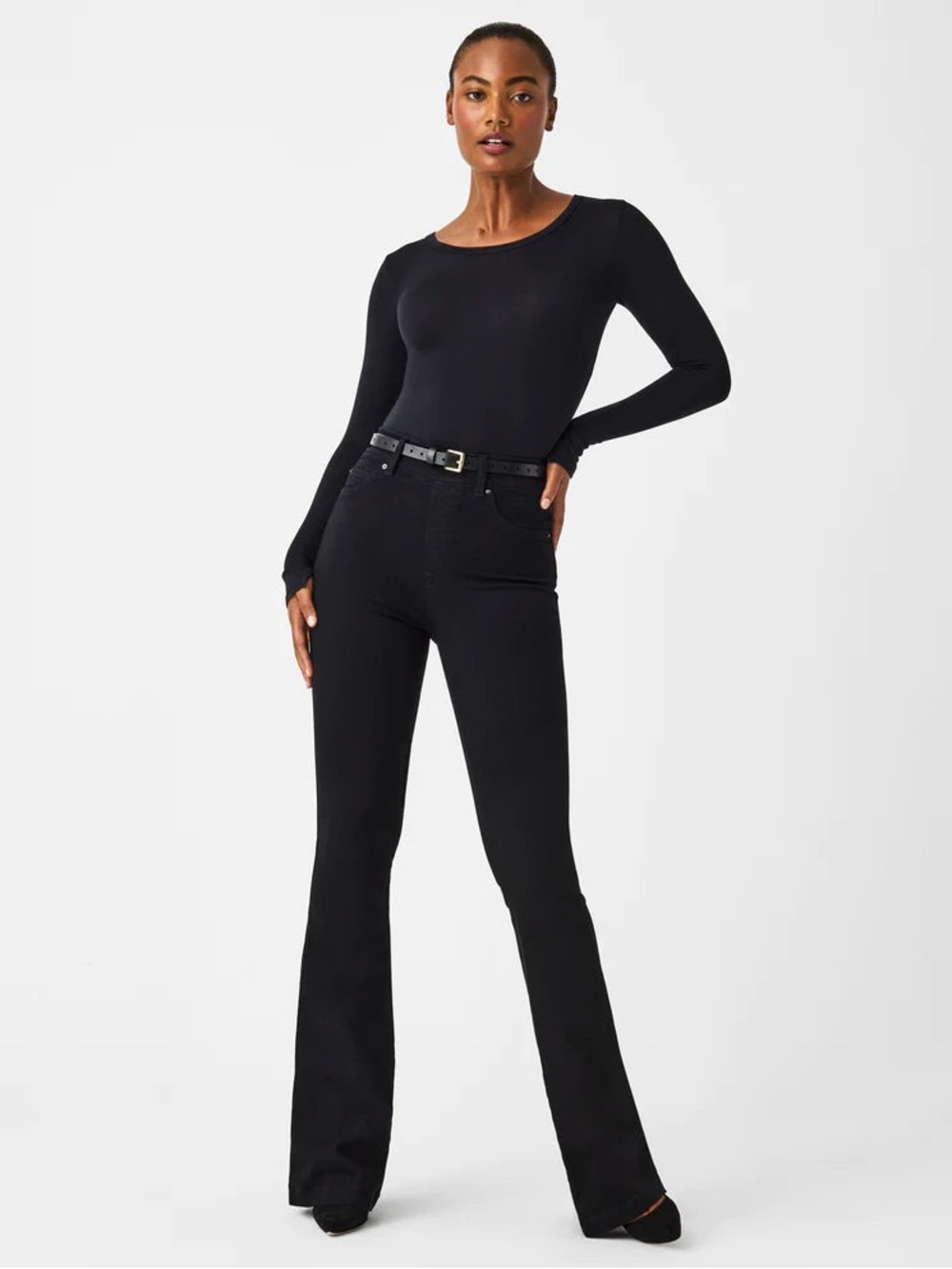 SPANX EveryWear Flare Jeans Clean Black XS
